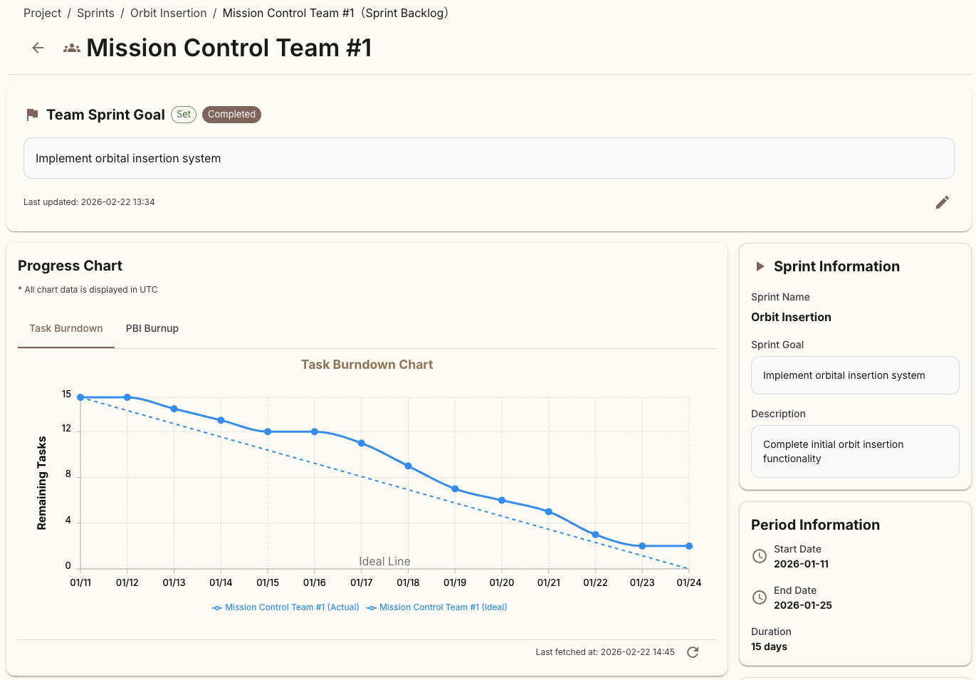 Epic / PBI / Sprint Management Screen