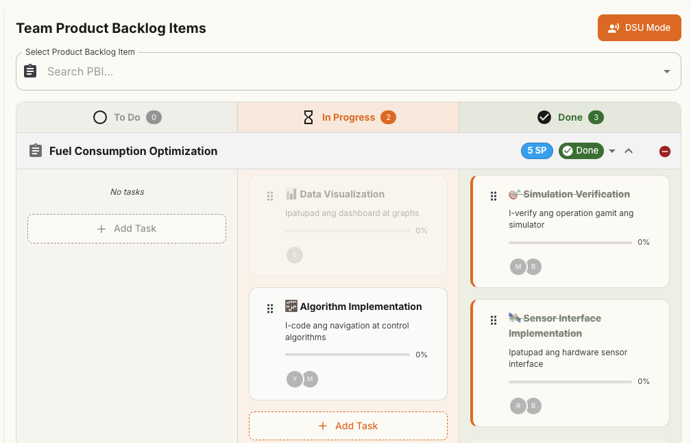 Team Health Dashboard Screen