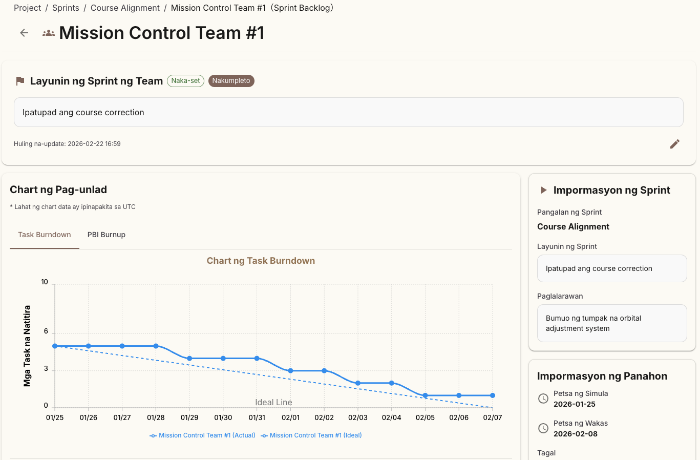 Epic / PBI / Sprint Management Screen